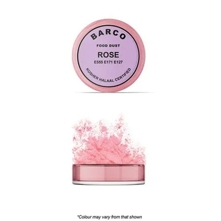 Barco Rose Edible Dust 10ml. Use dry or paint on