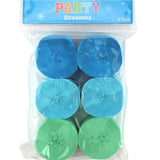 Blue & Green Party Streamers - The Cake Mixer