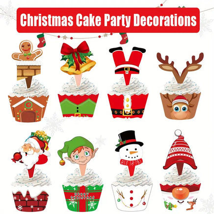 Christmas Cupcake Wrappers & Picks