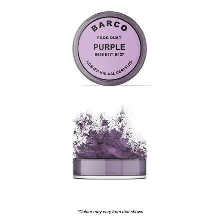 Barco Purple Edible Dust 10ml. Use dry or paint on