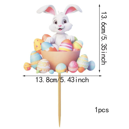 Easter Bunny Cake Topper - Quality Card Stock - The Cake Mixer
