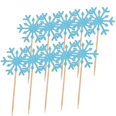 Snowflake Cupcake Toppers x10 - Choose Colour