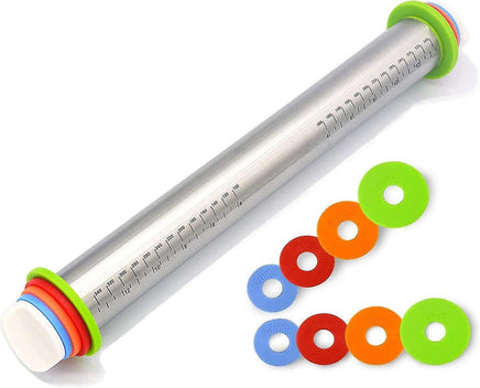 Stainless Steel Adjustable Rolling Pin 35cm