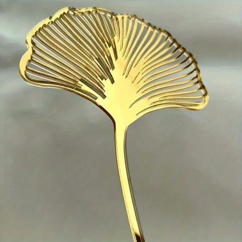 Gingko Leaves Acrylic Cake Toppers - Gold or Silver