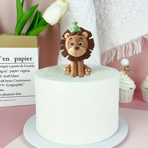 Clay Mini Lion Super Cute Cake Decoration