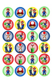 Super Mario Cupcake Toppers x12