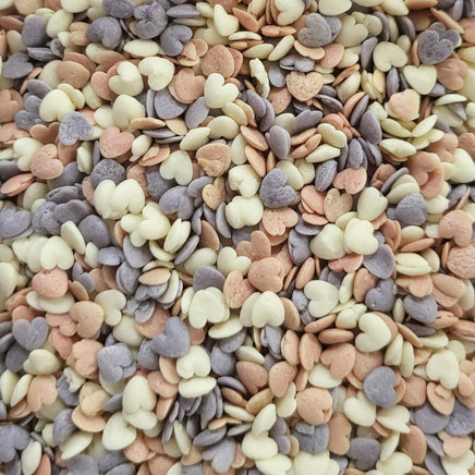 Naturally Coloured Pastel Heart Sprinkles 40gm