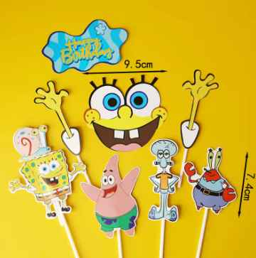 Spongebob Squarepants Card Cake Decorations
