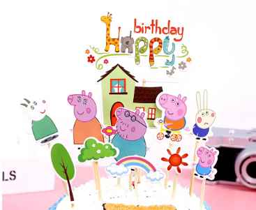 Peppa Pig Card Cake Toppers