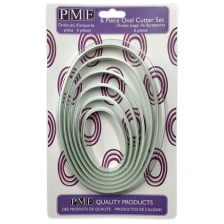PME Oval Cutter Set - 6 Piece - Cake Decorating Supplies