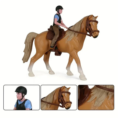 Horse & Rider Resin Cake Decoration