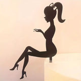 Lady Acrylic Cake Topper -  Elegant - With Heels