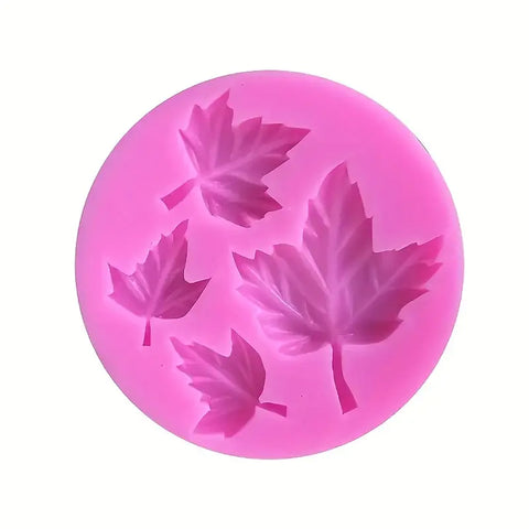 Maple Leaf Silicone Mould - 4 Sized Cavity