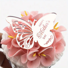 Acrylic Mothers Day Cupcake Charm Butterfly