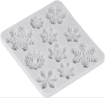 Snowflake Silicone Mould 10 Cavity