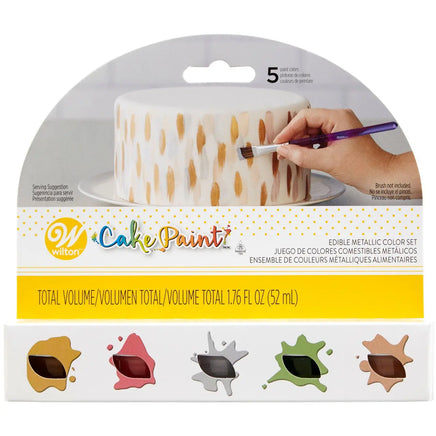 Wilton Edible Cake Paint Metallic Set of 5