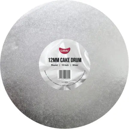 10 Inch Silver Round 12mm Cake Drum