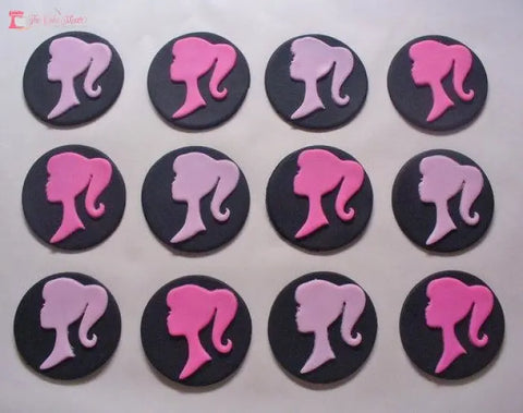 Barbie edible cupcake toppers. Set of 12