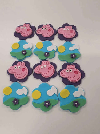 Peppa Pig Fondant Cupcake Toppers. Choose a Quantity