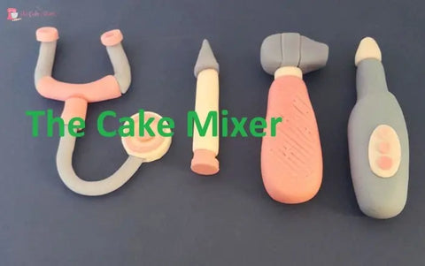 Edible Doctor Inspired Tools Cake Decorations