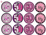 50th Wafer Paper Cupcake Toppers The Cake Mixer
