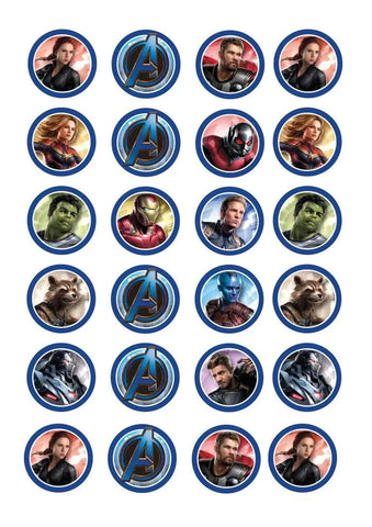 Avengers Cupcake Toppers x12