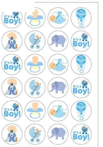 Baby Shower Cupcake Toppers x12