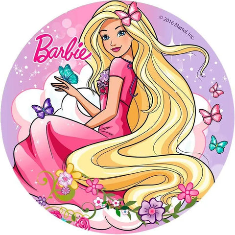 Barbie Edible Cake Image - Choose Shape