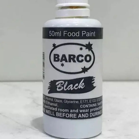 Black Edible Food Paint. Quick Dry.  50ml