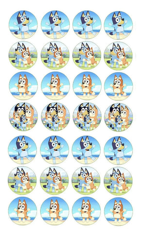 Bluey Cupcake Toppers x12