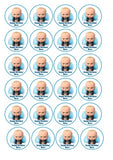 Boss Baby Wafer Paper Cupcake Toppers x12 The Cake Mixer