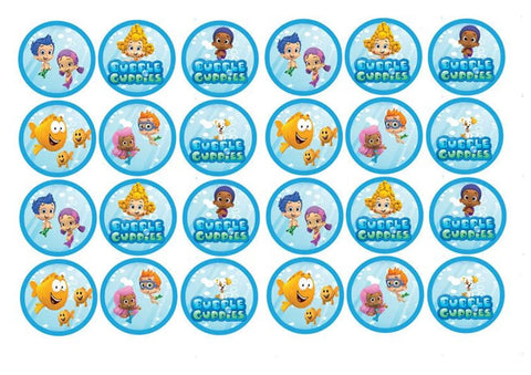 Bubble Guppies Cupcake Toppers x12