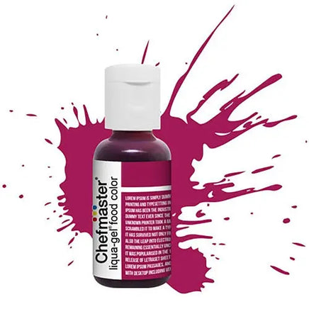 Chefmaster Burgundy Gel Colouring. Liqua Gel 20gm