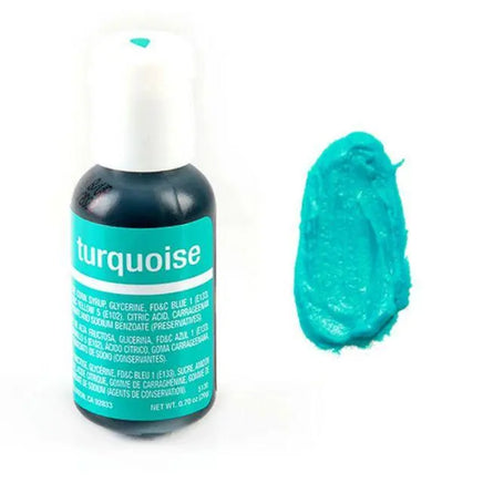 Chefmaster Liqua-Gel Turquoise. 0.70oz Bottle