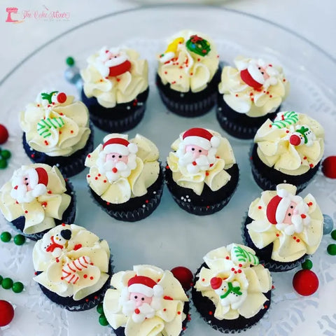Christmas theme mini cupcakes