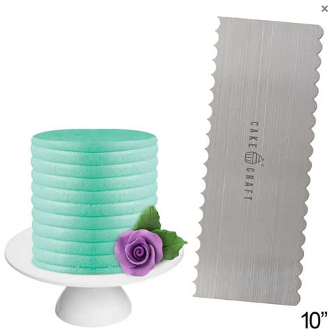Curves Buttercream Comb - Stainless Steel