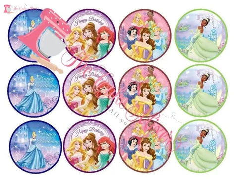 Disney Princess Cupcake Toppers x12