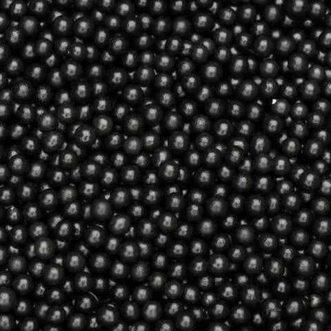 Edible Black 4mm Sugar Pearls - 40gm