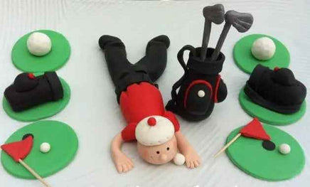 Edible Cake Decorations - Golf Theme. Lots of Fun