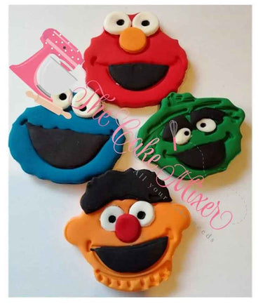 Handmade Edible Sesame Street Cake Decorations