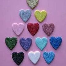 Edible Glitter Heart Decorations 25mm x20