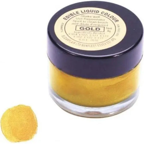 Edible Gold Paint 8gm. Liquid Food Paint.