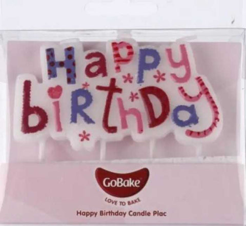 Go Bake Happy Birthday Candle With Plaque