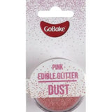 Go Bake Pink Edible Glitter Dust 2g Pottle Go Bake