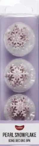 Go Bake Purple Pearl Snowflake Icing Decorations