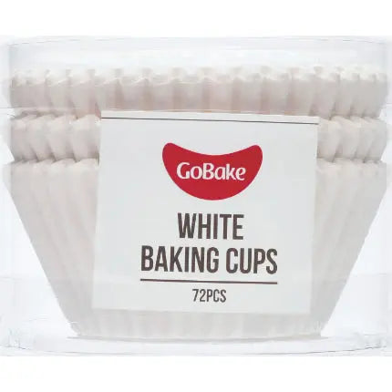 Go Bake White Baking Cups x72. Premium Greaseproof