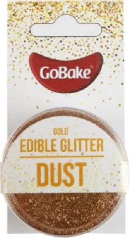 Edible Glitter Dust Gold Sparkle 2gm. Go Bake