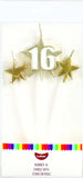 Number 16 Cake Candles- Stars on Picks. Great Value