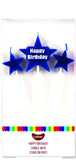 Happy Birthday Cake Candles- Stars on Picks