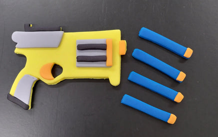 Handmade Edible Nerf Theme Cake Decorations